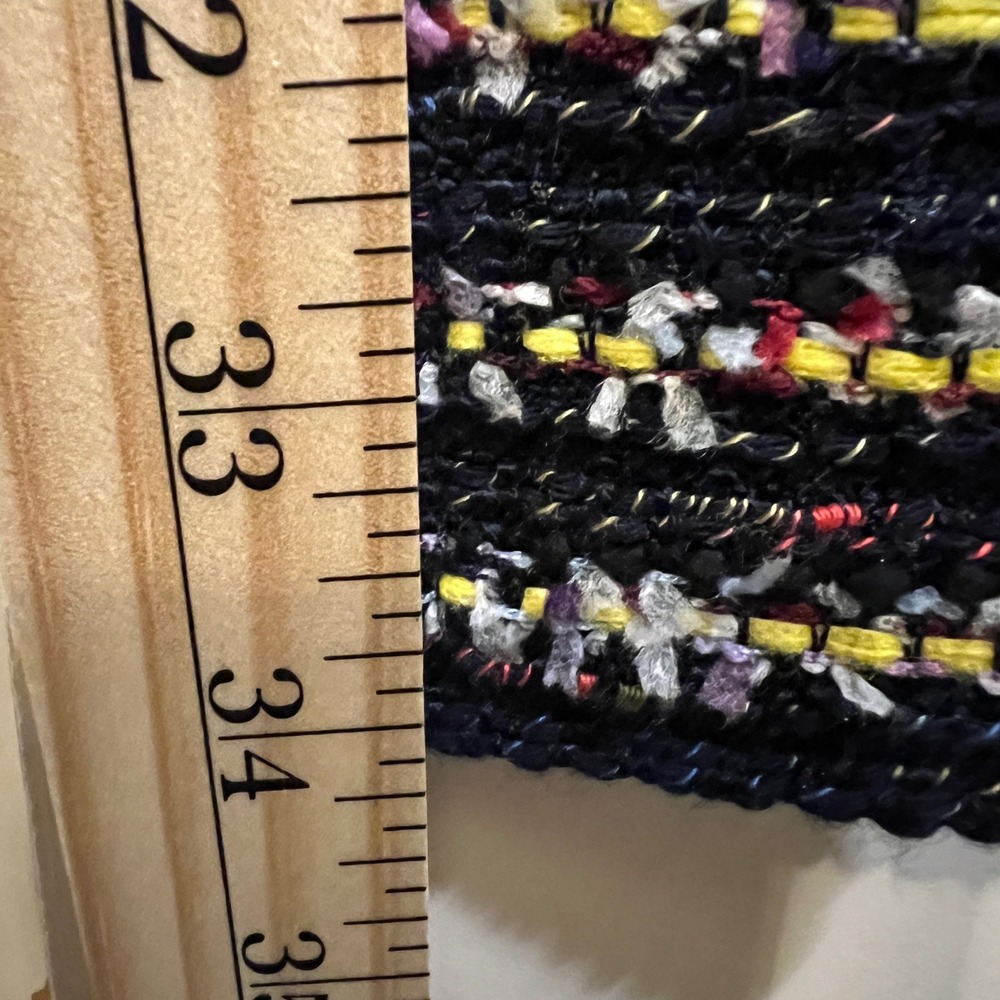 Cabi 5660 Headline Topper Coat in Navy Blue Tweed and Floral, Women's Size 4 - Picture 15 of 16